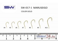 Крючки SUNG WOON SW-017-1 Maruseigo, цв. Gold, уп. 100 шт.